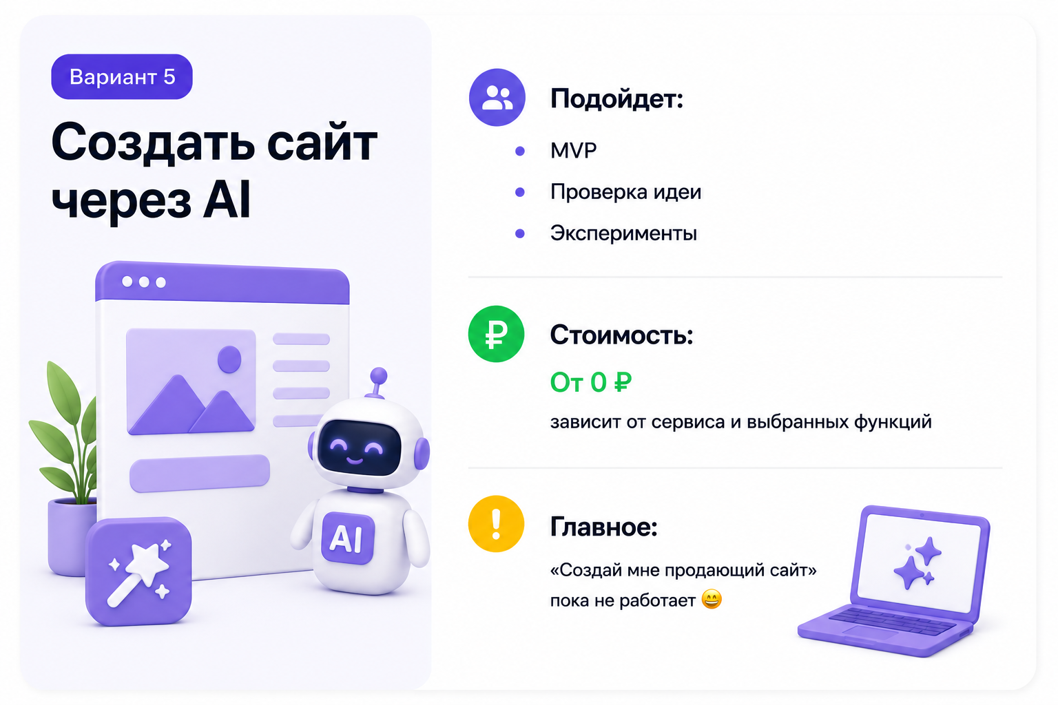 Создать сайт через ИИ