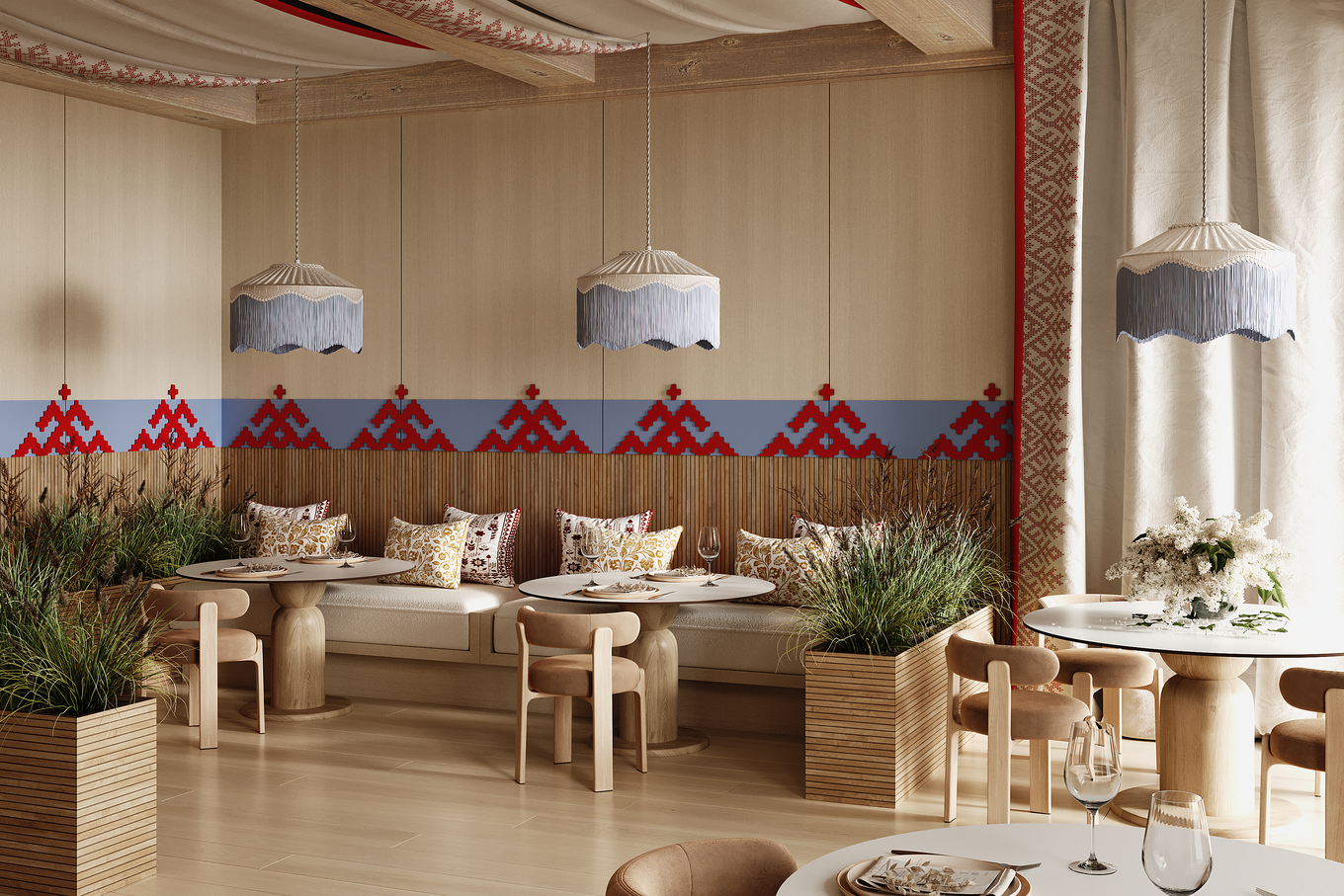 Идея дизайна интерьера HPL с русскими мотивами