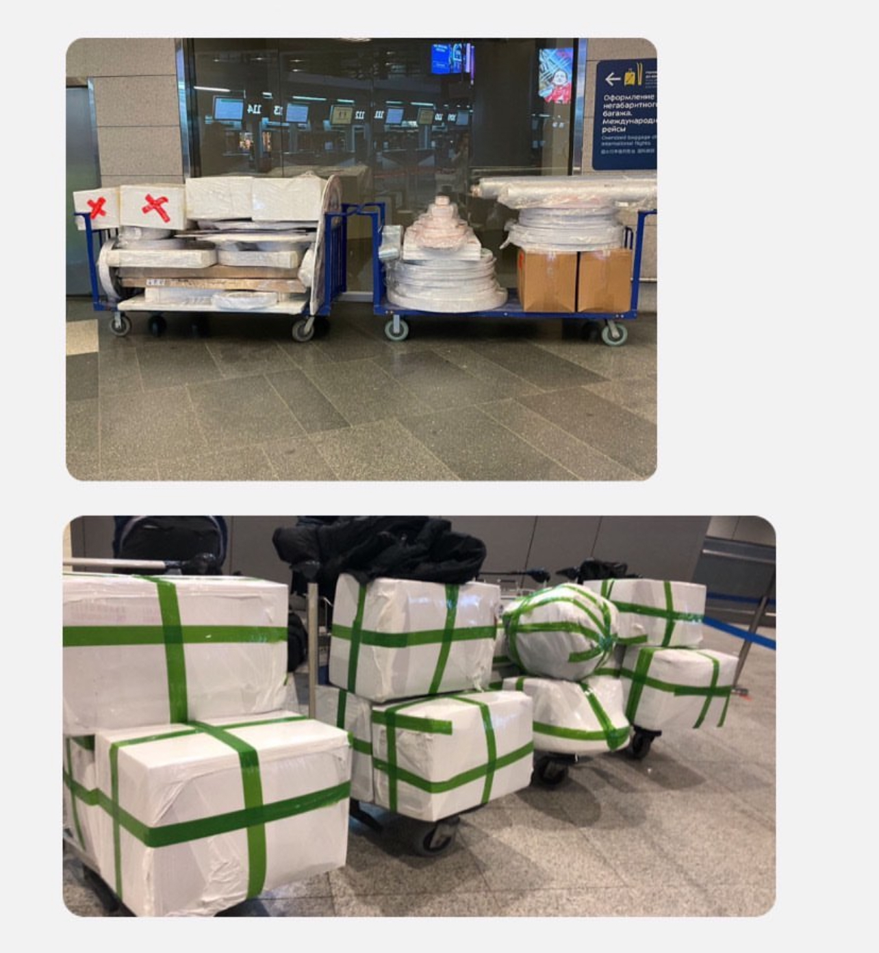 Подготовка к мероприятию: из Москвы в Дубай привезли свыше 3 тонн декораций