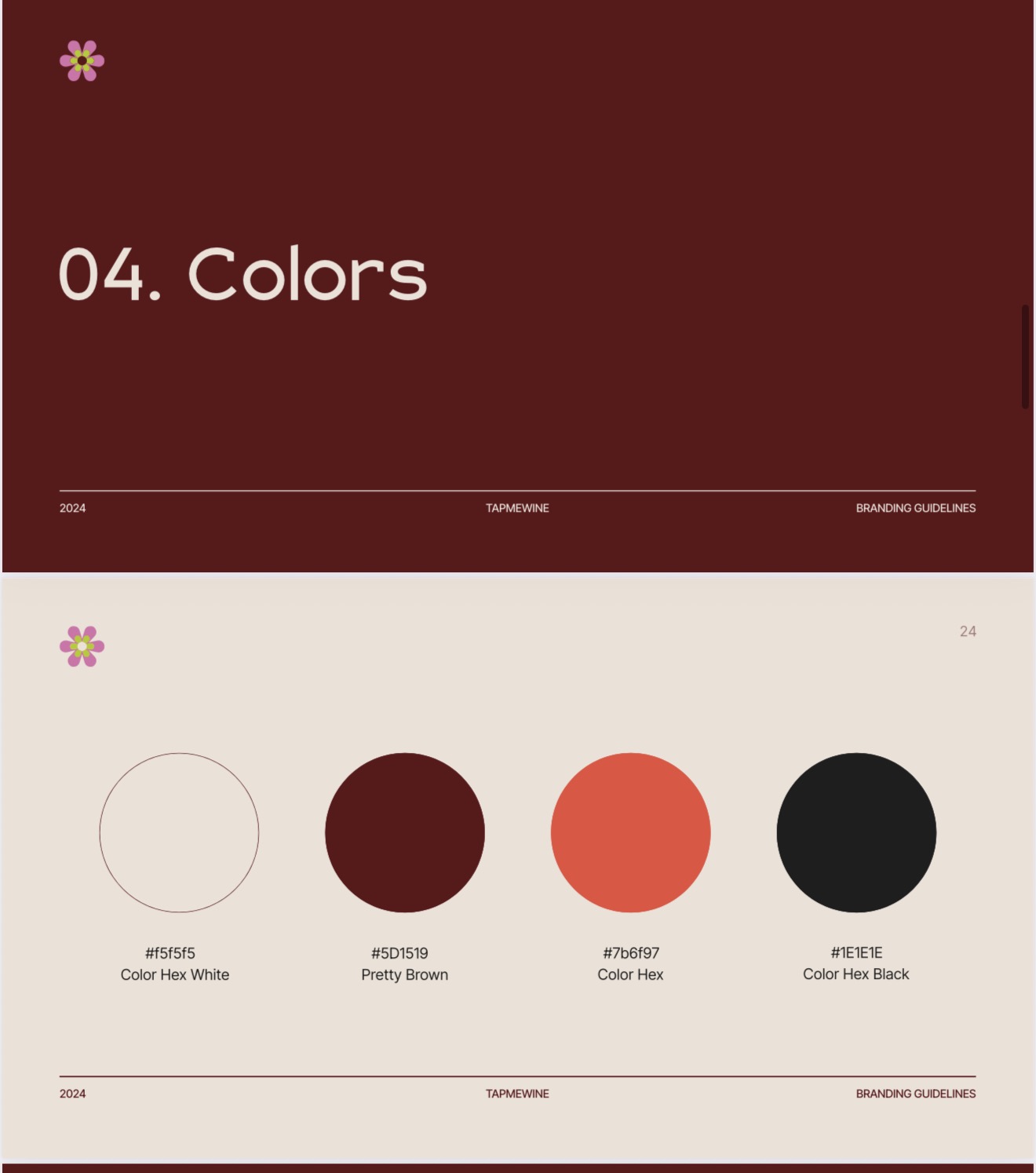 Цветовая палитра бренда в брендбуке