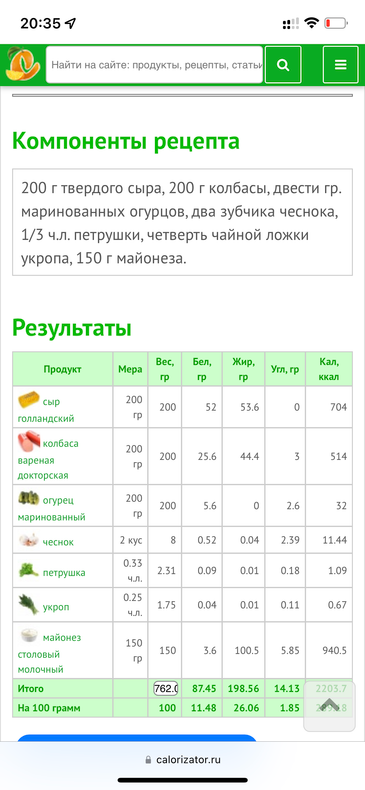 Генератор блюд на ужин