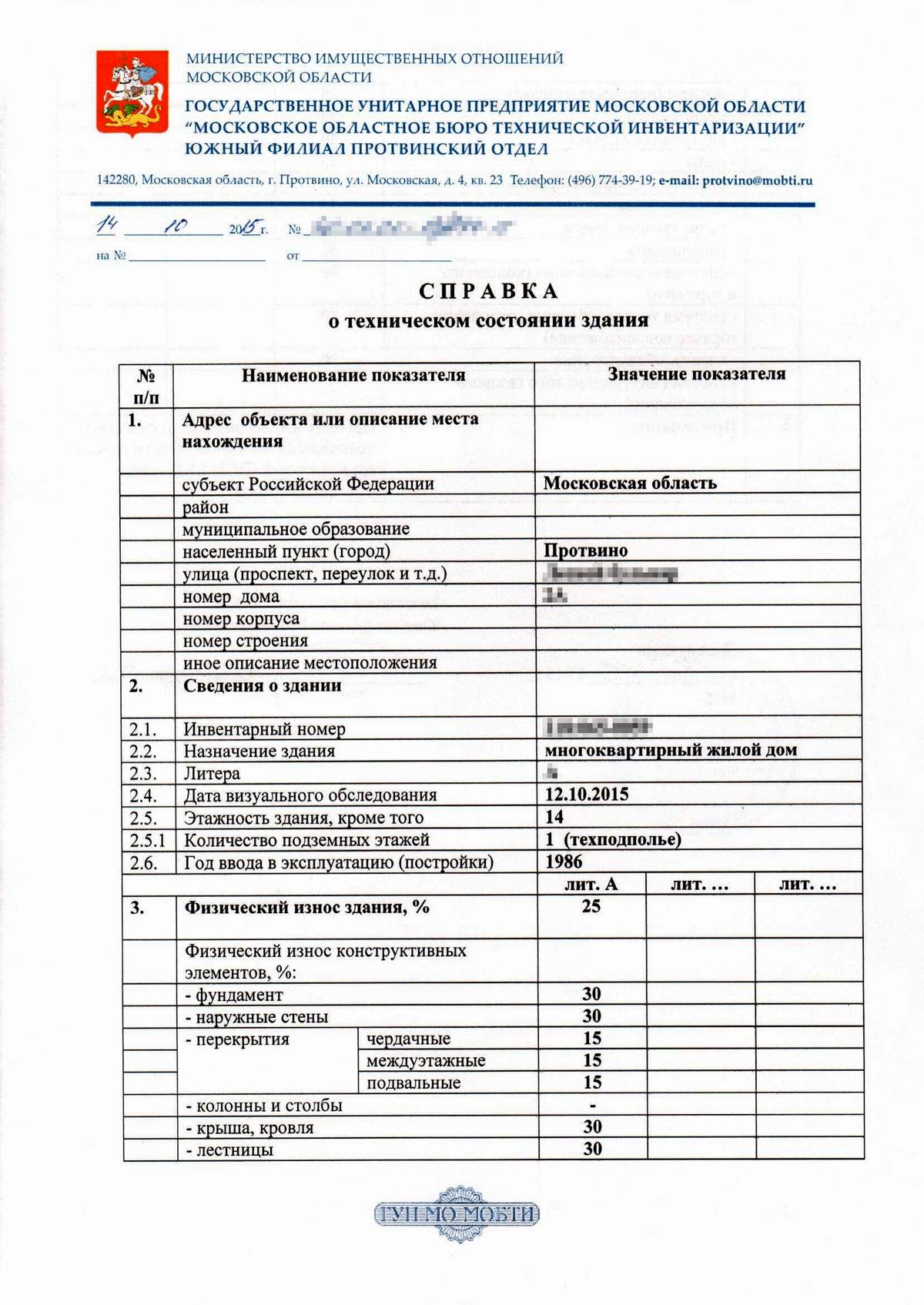 Свидетельство о неприкосновенности и запрете Бти