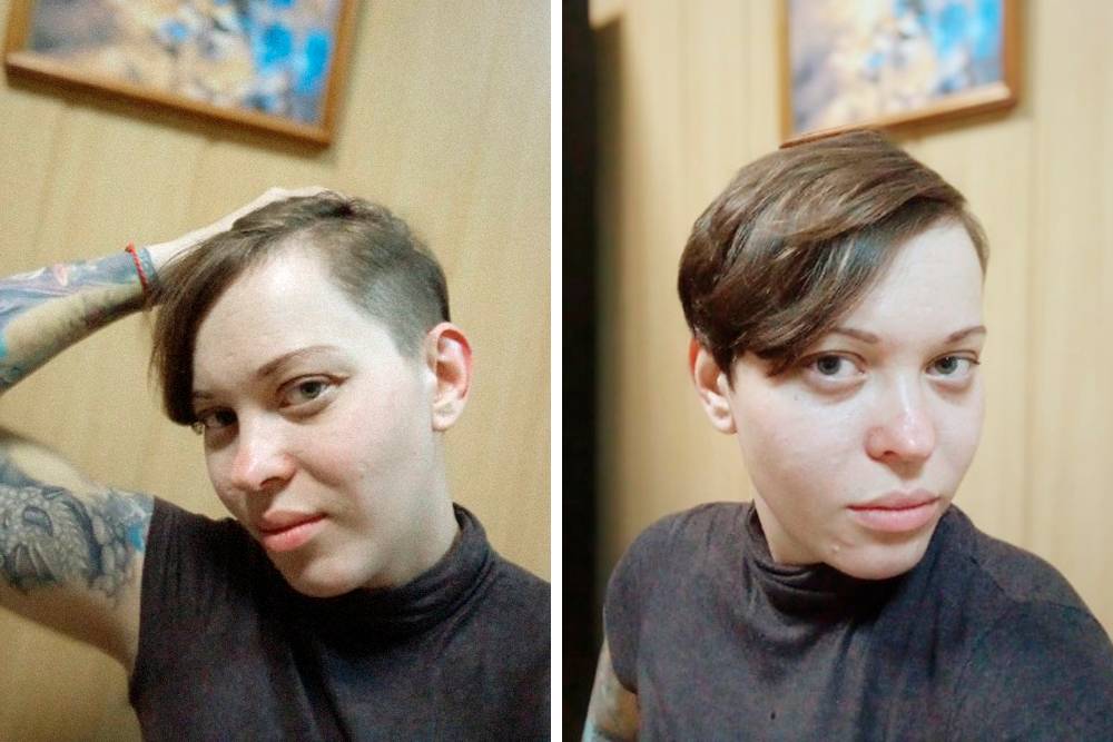 Сразу оговорюсь, что до сих пор мой главный клиент — я сама. На своих волосах я ставлю любые эксперименты и практикуюсь, чтобы, если что-то пойдет не так, не портить настроение и прическу другим людям. Это я пробовала на себе креативную стрижку с выбритым виском