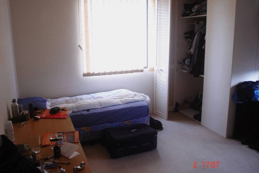 Моя комната в квартире, которую я снимал в Сиднее вместе с другими студентами