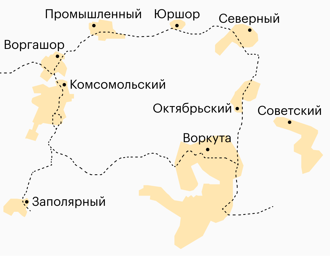 Карта воркутинского района