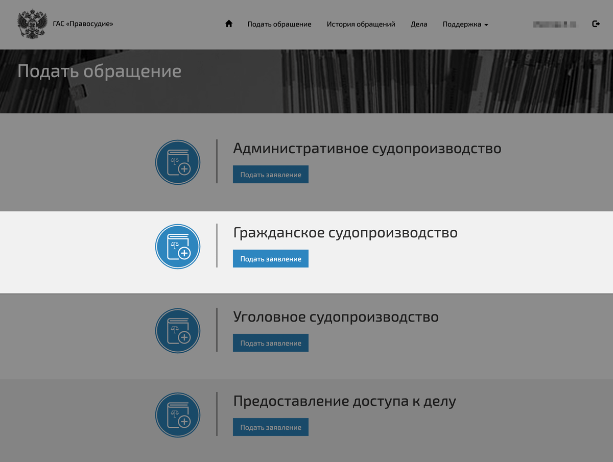 Заявление на предоставление доступа к делу гас правосудие образец