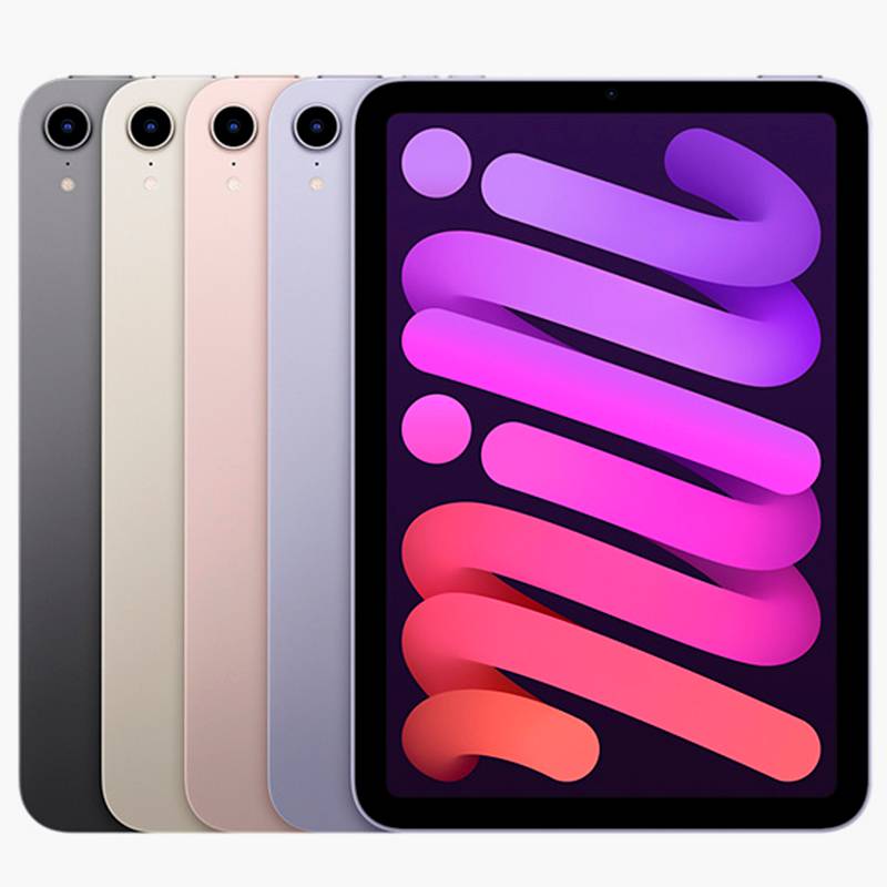 Расцветки iPad Mini — «Серый космос», «Сияющая звезда», «Розовый», «Фиолетовый». Источник: «Эпл»
