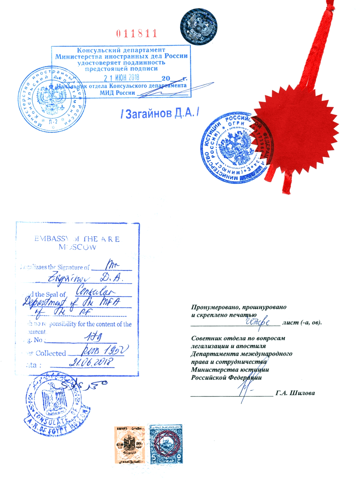 Образец подписи для апостиля