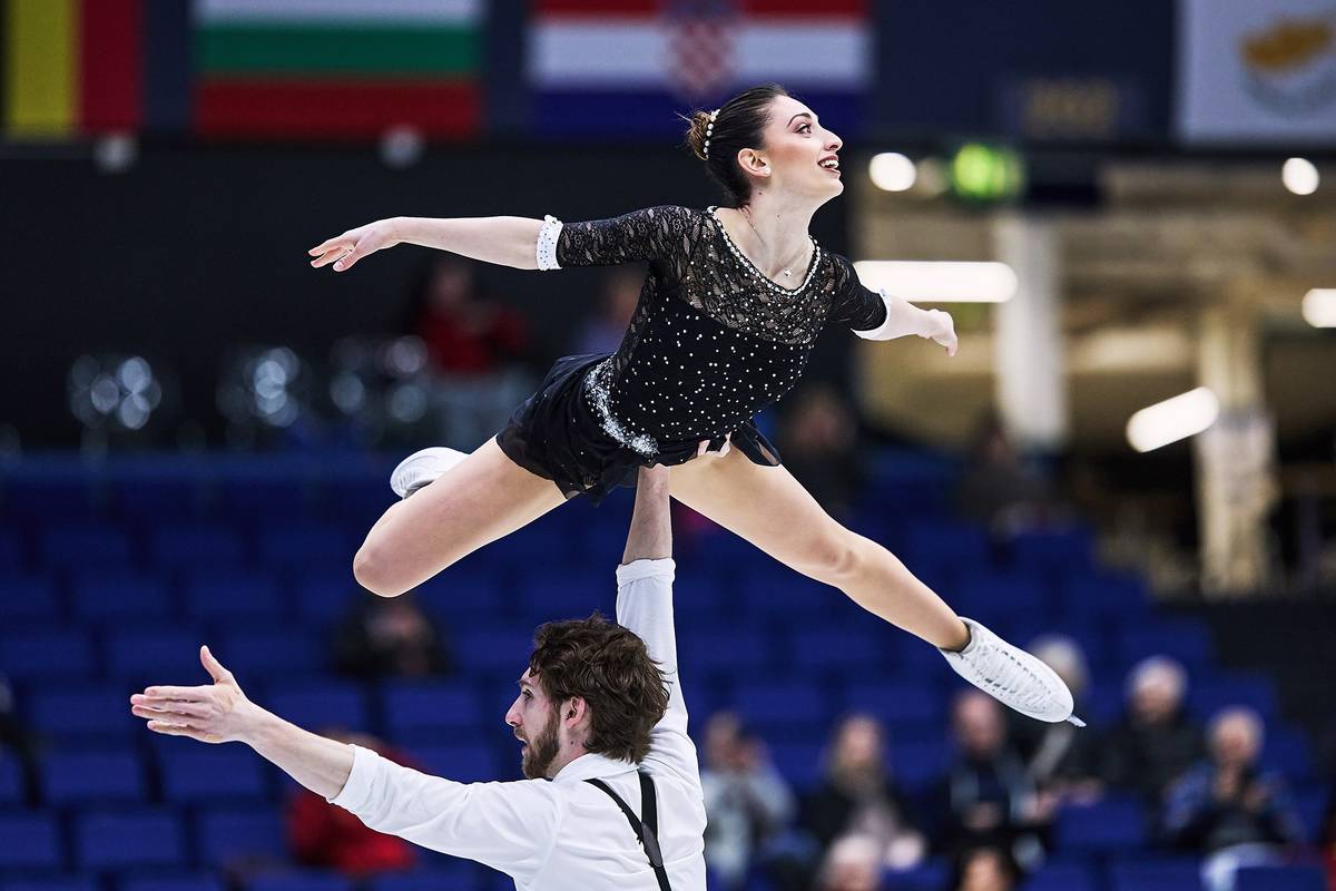 Итальянская пара Сара Конти — Никколо Мачии. Фото: Joosep Martinson - International Skating Union / Getty Images