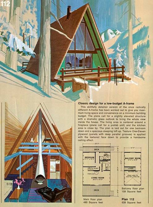 А в этом старом американском журнале показана типовая историческая планировка дома-шалаша. Источник: fieldmag.com