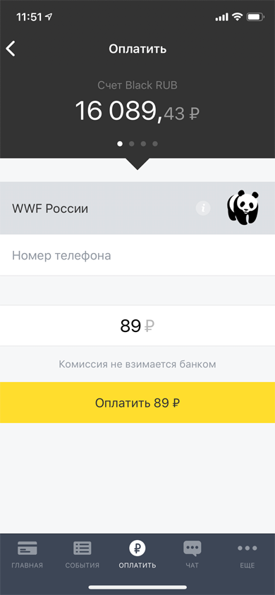 Введите свой номер телефона и сумму пожертвования