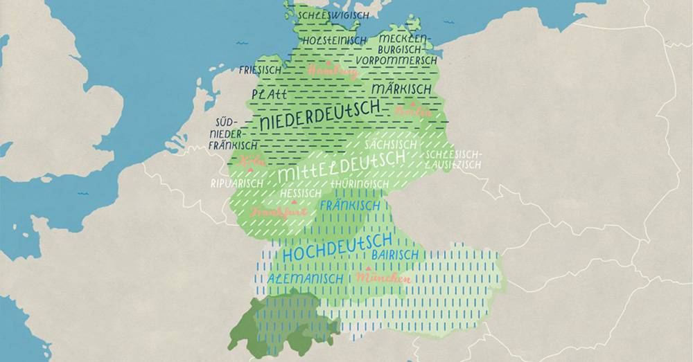 Карта немецких диалектов