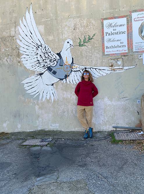 Голубь мира Бэнкси в Палестине