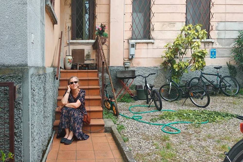 У квартиры в Вероне был отдельный вход и даже небольшой дворик. Велосипеды — для гостей, ими можно пользоваться