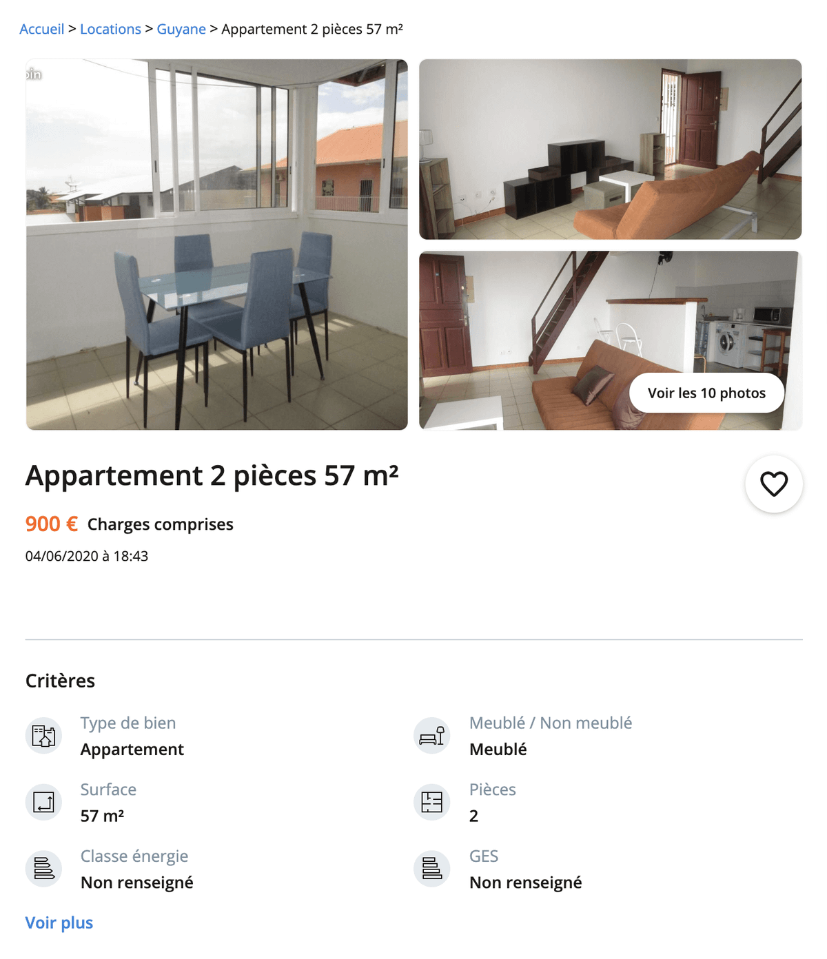 Квартира с двумя комнатами — 900 €