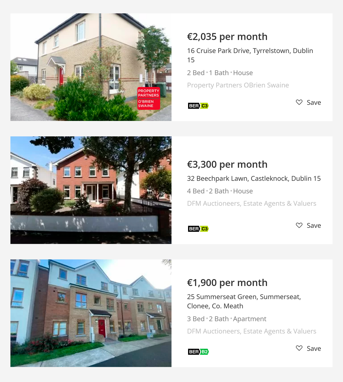 А столько стоит месячная аренда примерно таких&nbsp;же домов. Источник: daft.ie