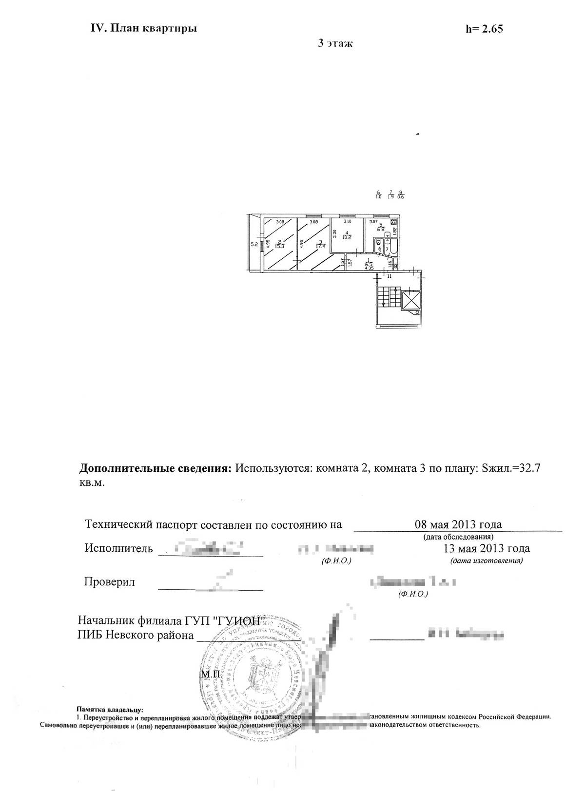 Свидетельство о неприкосновенности и запрете Бти