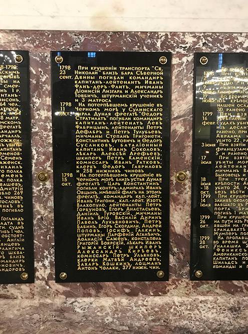 Летопись погибших на флоте велась с конца 17 века и до 1918&nbsp;года
