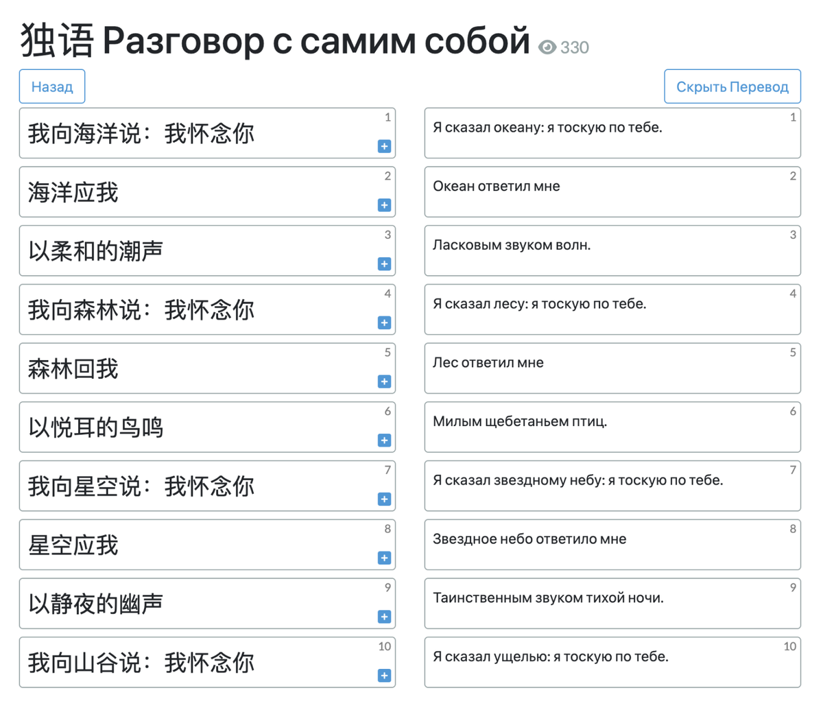 Стихотворение Тань Цзыхао «Разговор с самим собой»