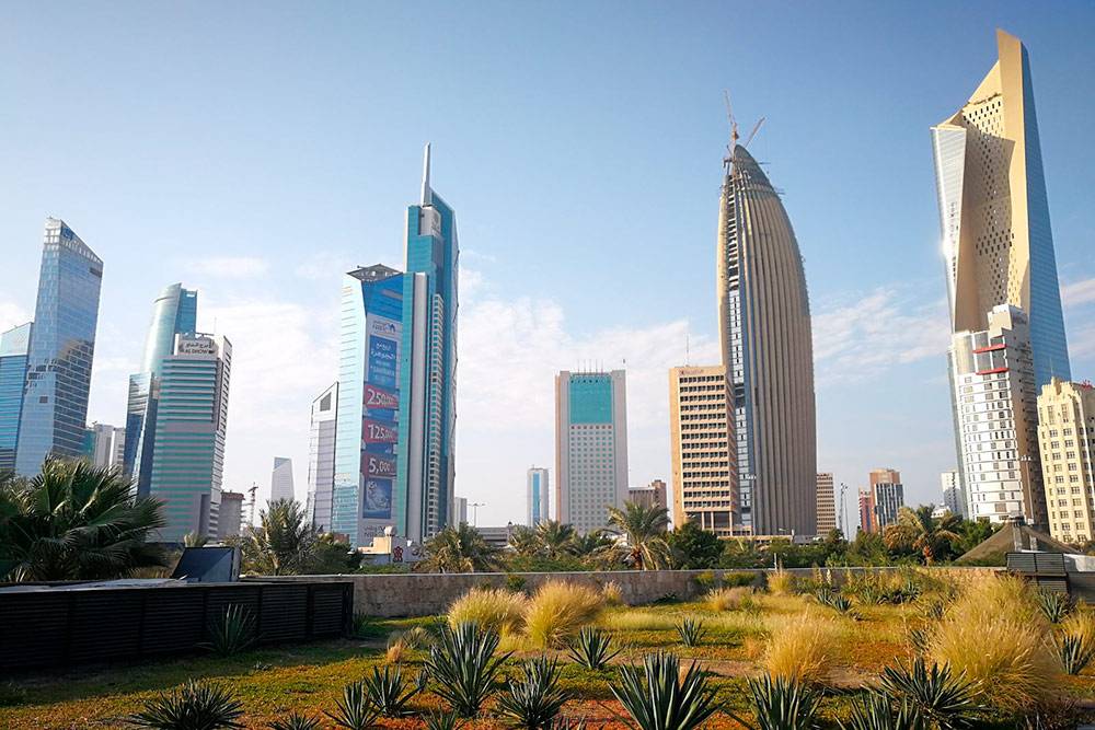 Вид на Кувейт-сити из парка Аль-Шахид