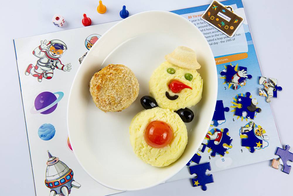 Один из вариантов сервировки детского блюда в бизнес-классе. Источник: aeroflot.ru