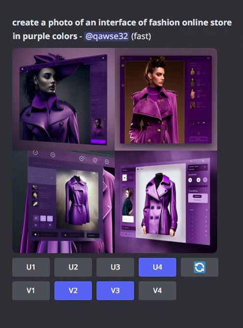 Варианты интерфейса онлайн-магазина одежды в фиолетовых тонах