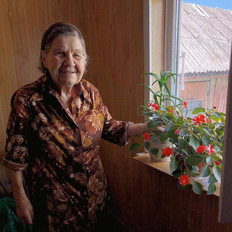 Самая взрослая участница нашего проекта — Клара Алексеевна, ей 92 года