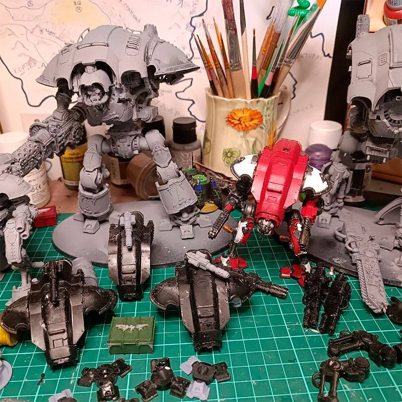 Напечатанная армия Imperial Knights на сборке