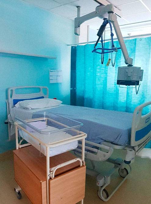 Так выглядят постродовые палаты в родильном отделении госпиталя