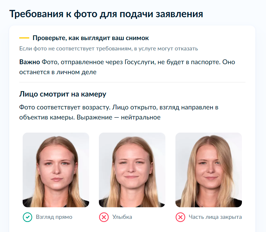 Как правильно сделать фото на загранпаспорт на госуслугах