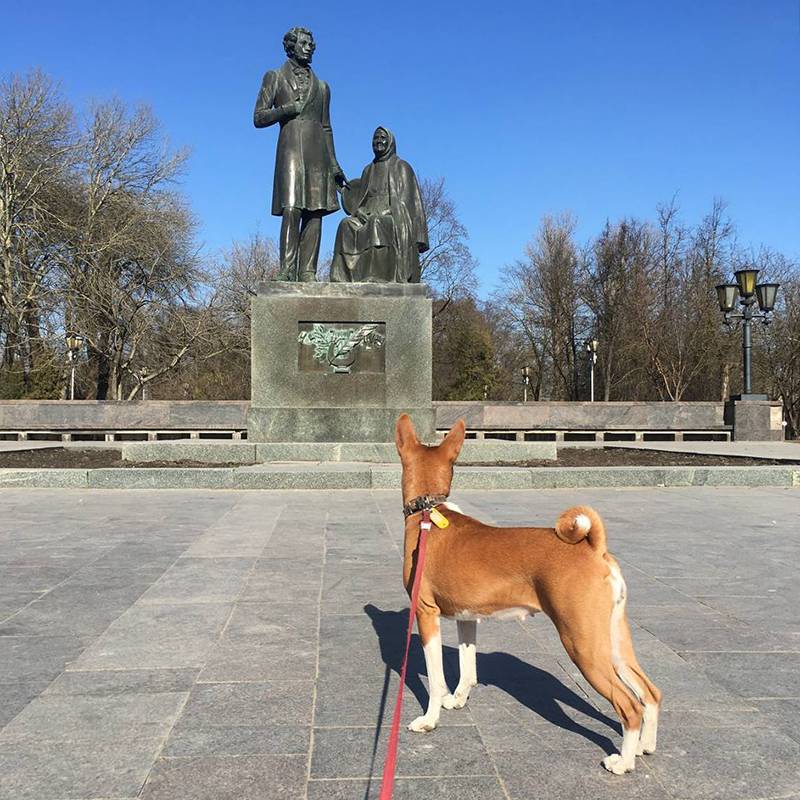 У памятника Пушкину и его няне