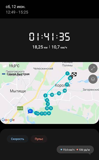 В общей сложности проехала 20 км