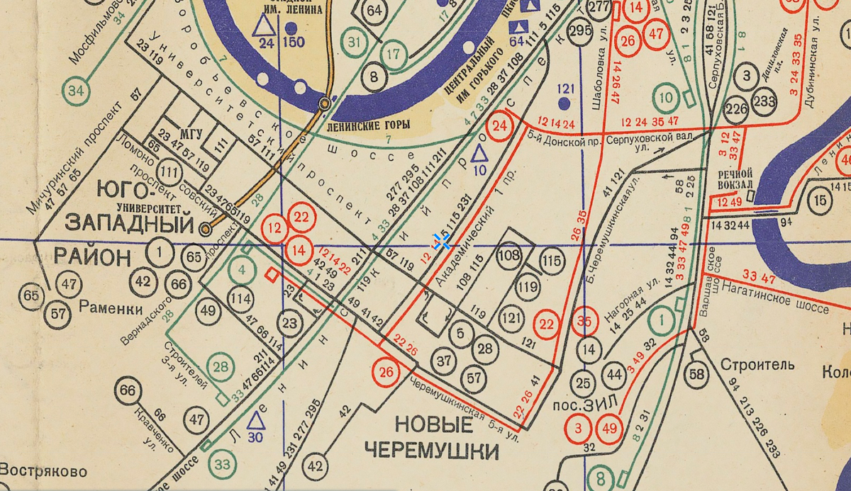 Автобусным маршрутам № 119 и 121&nbsp;больше 70 лет: они есть на схеме маршрутов городского транспорта Большой Москвы 1961&nbsp;года. Источник: etomesto.ru