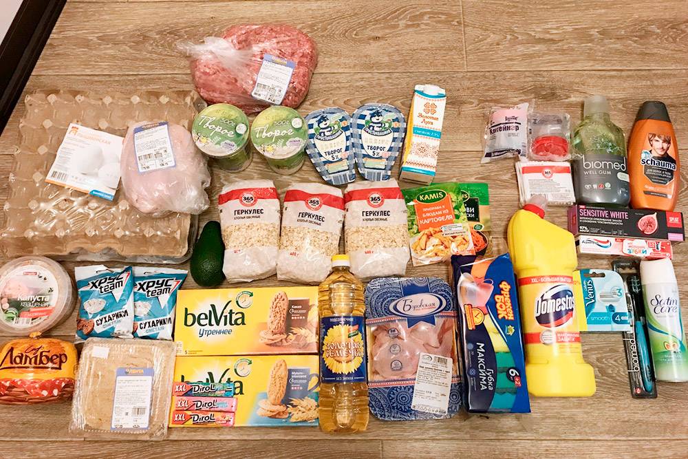 Наша типичная закупка в супермаркете «Лента» на 4500 <span class=ruble>Р</span>. Это фото для&nbsp;примера, на этой неделе не закупались