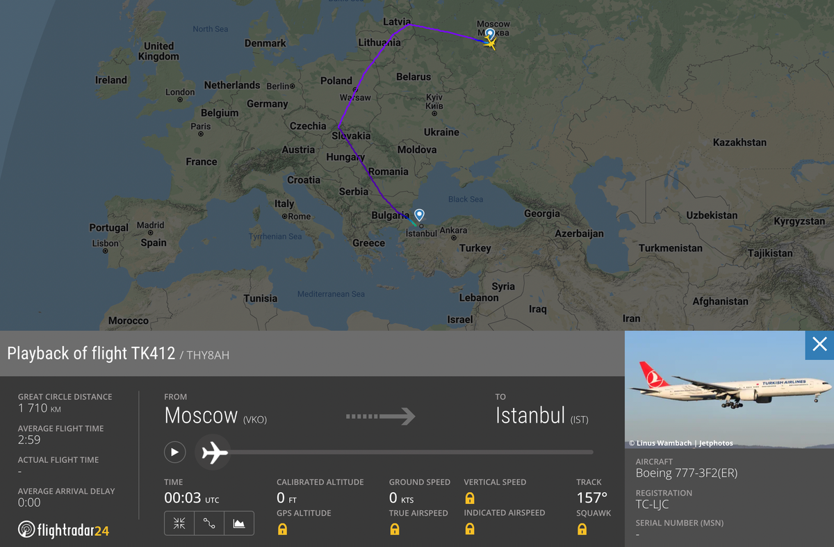 Маршрут москва турция на самолете карта 2022