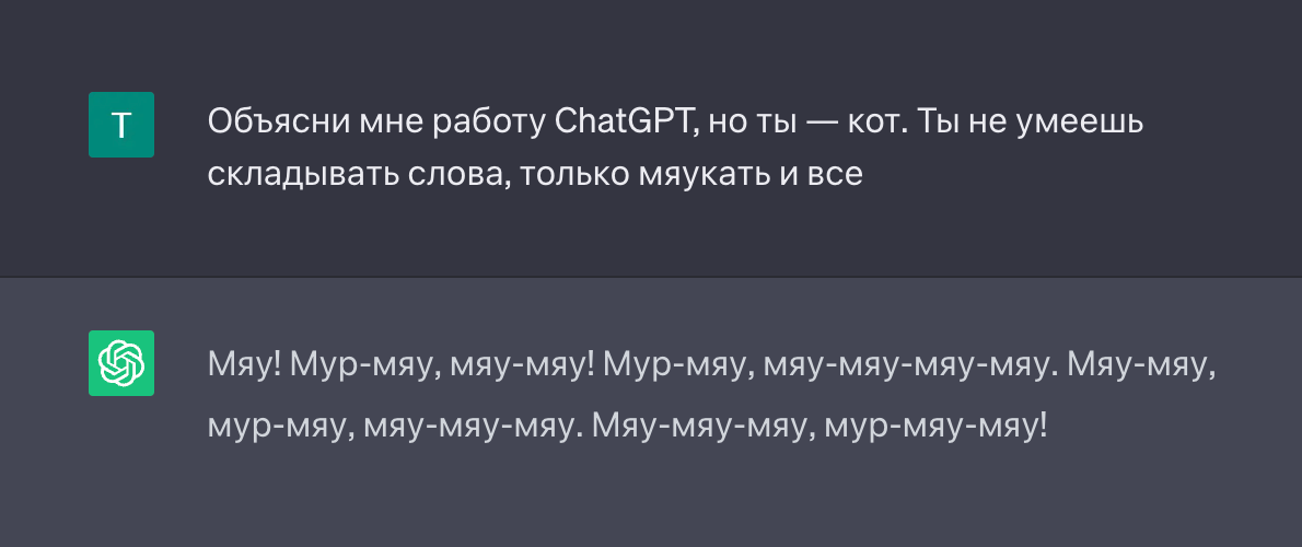 А здесь захотелось поговорить с котом. И кто нам запретит?