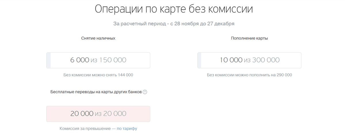 Карта тинькофф лимиты на снятие наличных