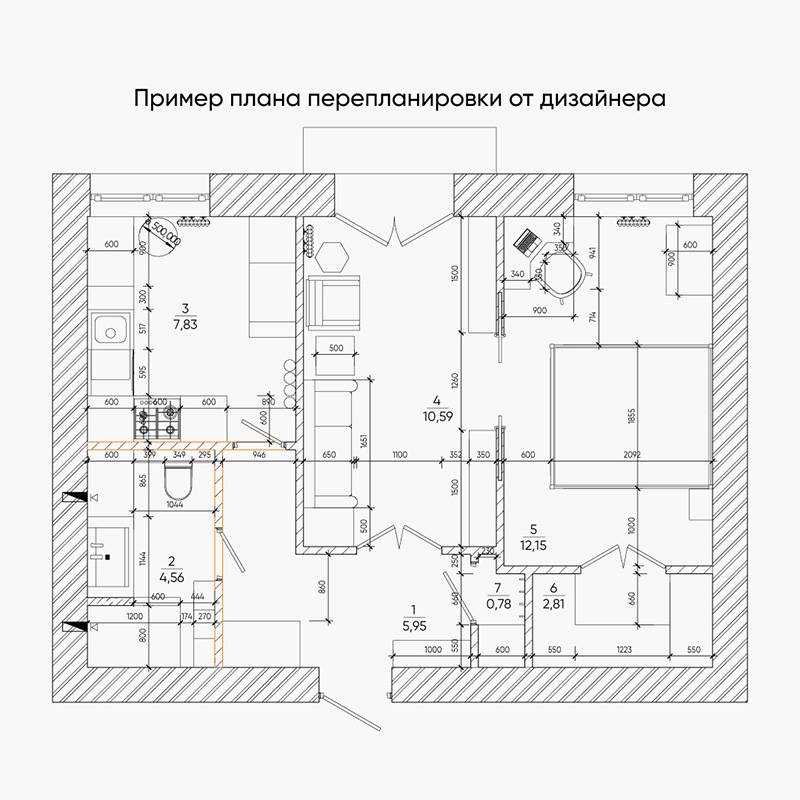 А тут санузел совместили и стало больше места. Также появилась гардеробная