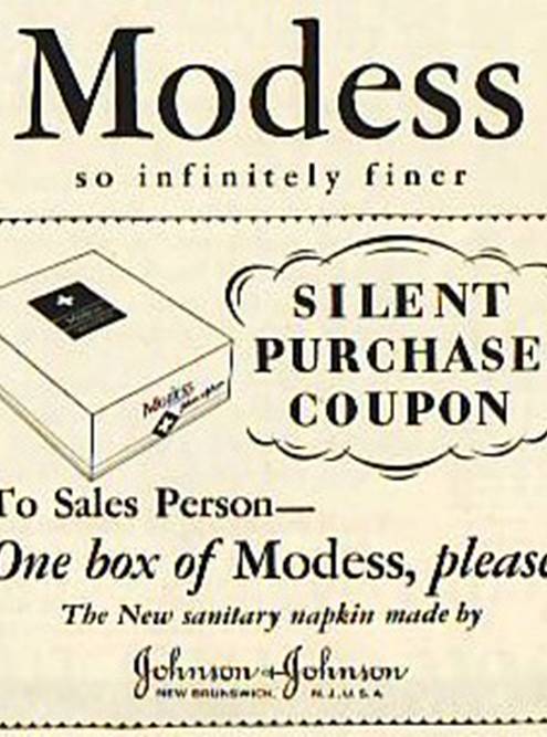 Там выглядели купоны на «тихую» покупку прокладок «Модесс». Источник: Kilmer House