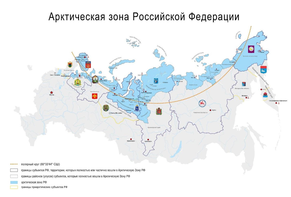 Карта полярных областей