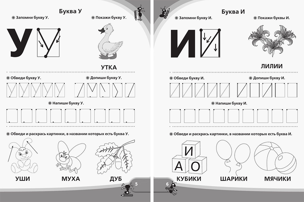 С точками и стрелками ребенку будет проще освоиться в написании букв. Источник: wildberries.ru