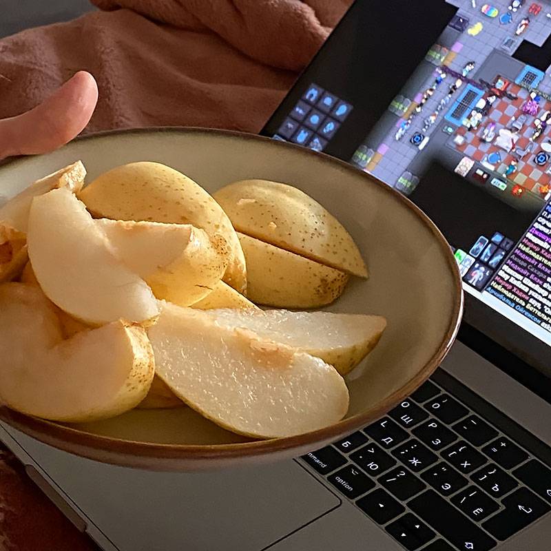 Небольшой перекус грушами