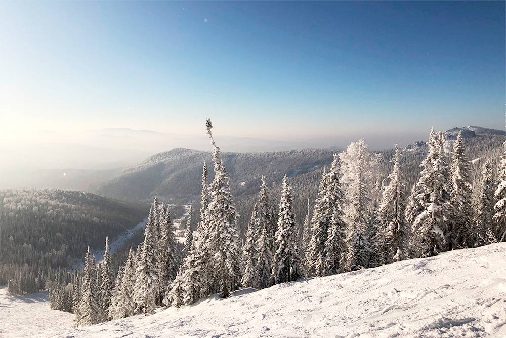 Горнолыжный спуск в Шерегеше