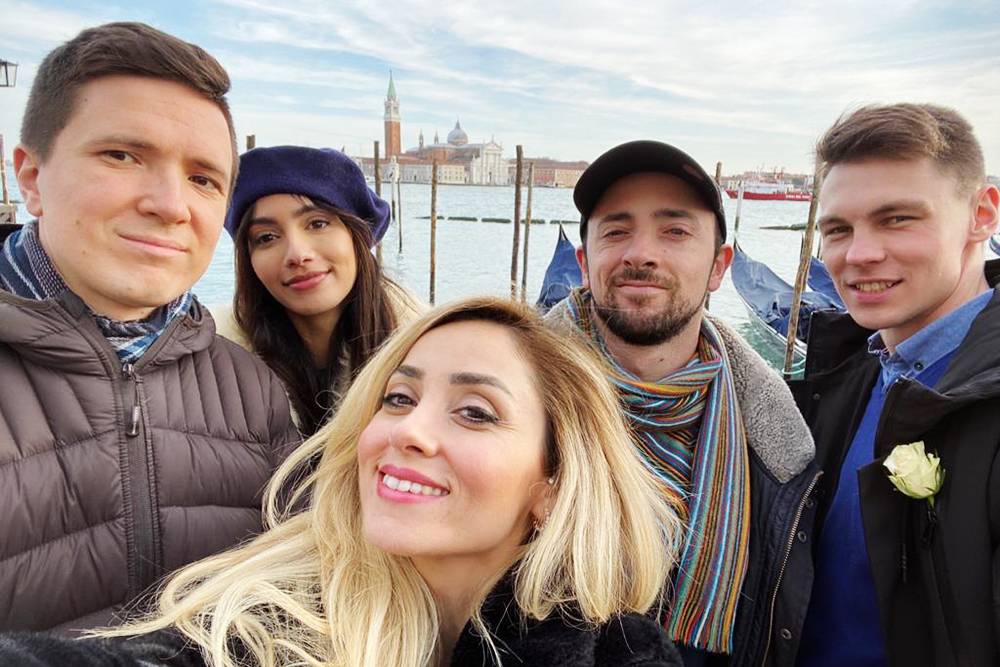 Мы с одногруппниками на экскурсии в Венеции