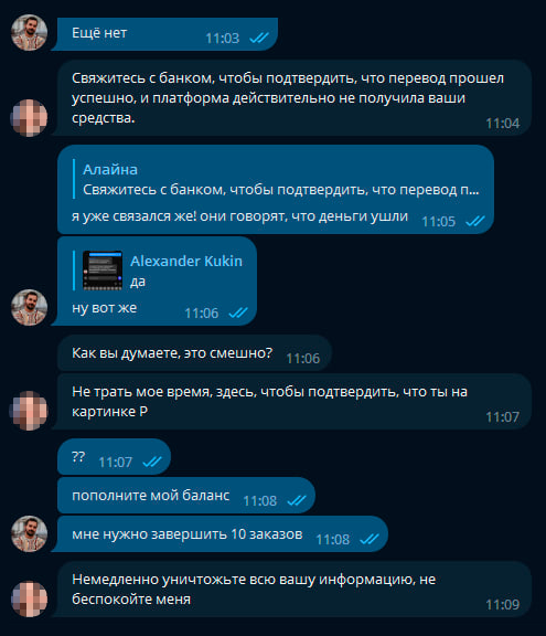 Второй раз мошенники не купились — и заблокировали меня