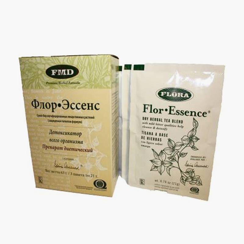 В одной упаковке «Флор-Эссенс» — три пакетика сухого сбора трав, из которого готовится отвар. Источник: fmd.su