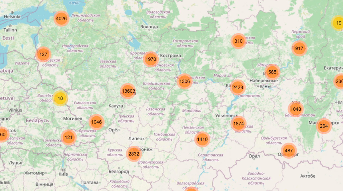 Так выглядела интерактивная карта с утечкой «Яндекс-еды». В таких случаях безопаснее не вводить данные, а самому найти свой адрес по памяти