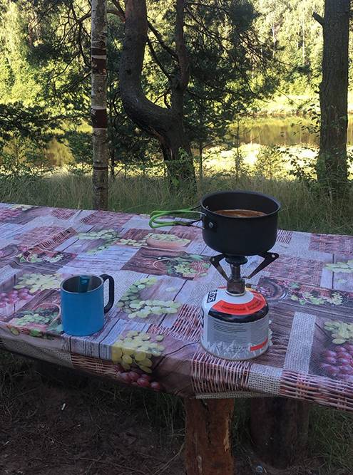 Утренний кофе на стоянке рядом с Торжком