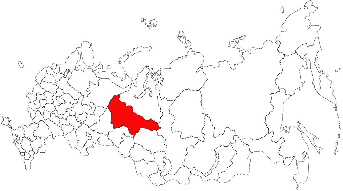 Ханты-Мансийский округ находится примерно в центре России