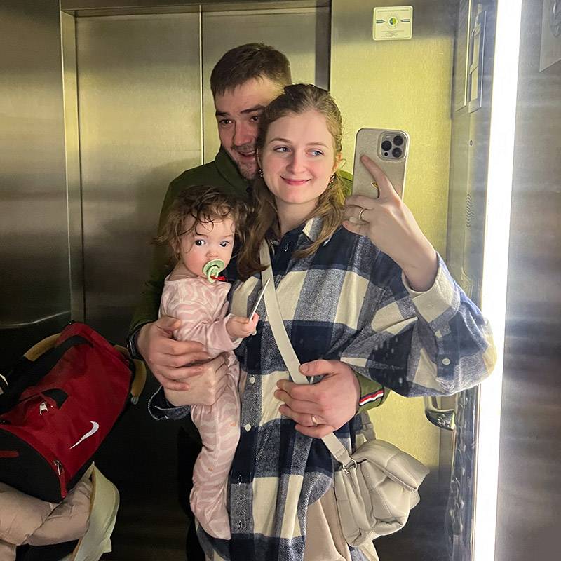 Сфотографировались перед вылетом из Калининграда в Москву